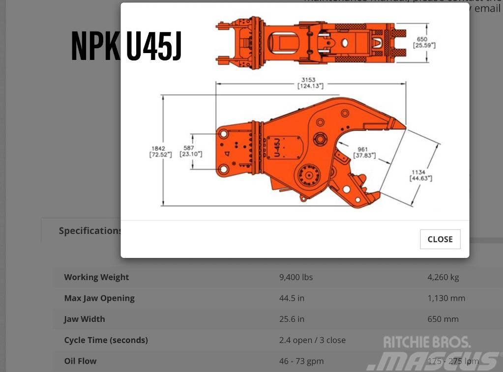 NPK U 45 JR Ostatní komponenty