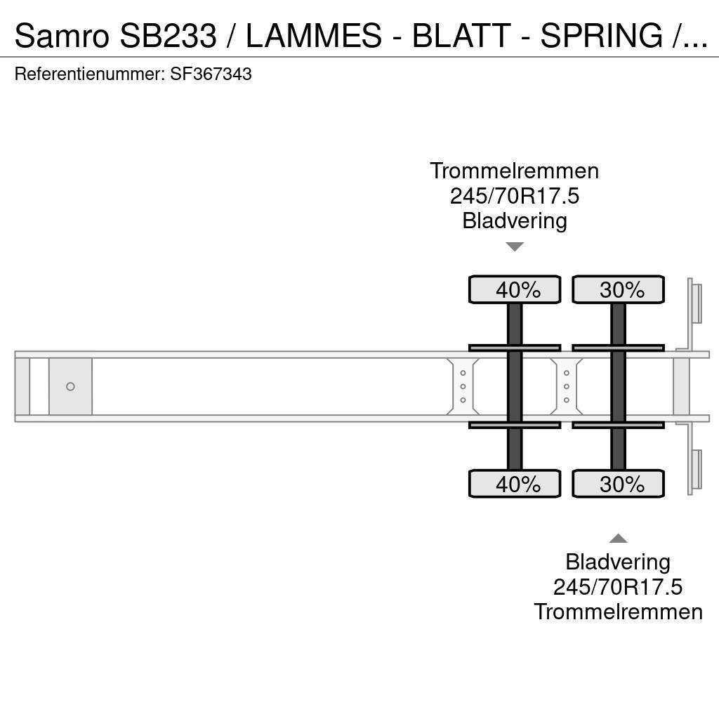 Samro SB233 / LAMMES - BLATT - SPRING / 8 WIELEN Podvalníkové návěsy