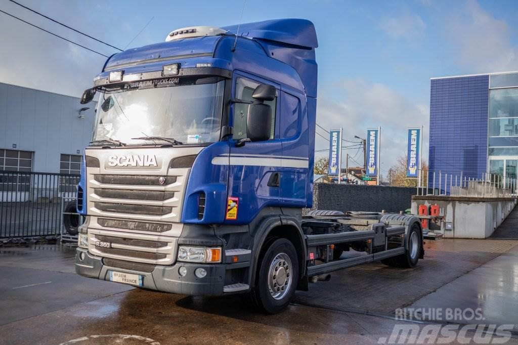 Scania R360+E5+INTARDER+DHOLLANDIA Lanový nosič kontejnerů