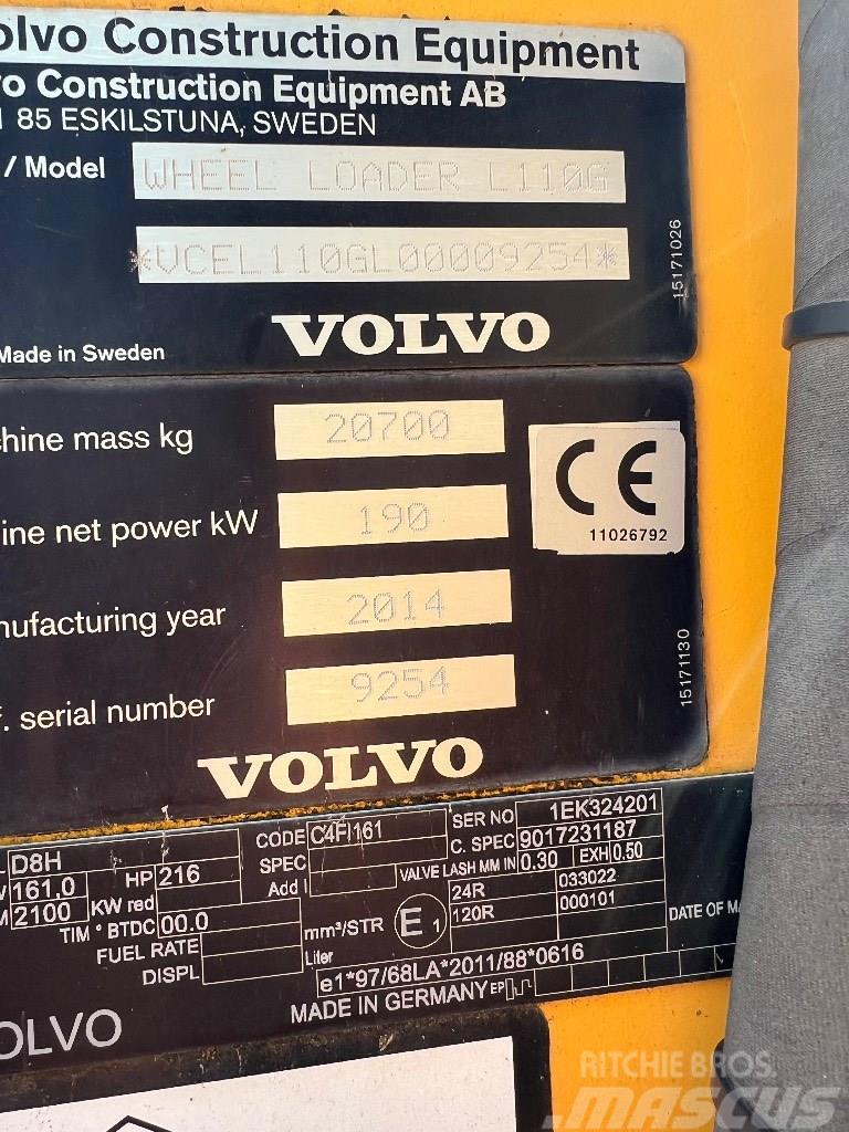 Volvo L 110 G Kolové nakladače