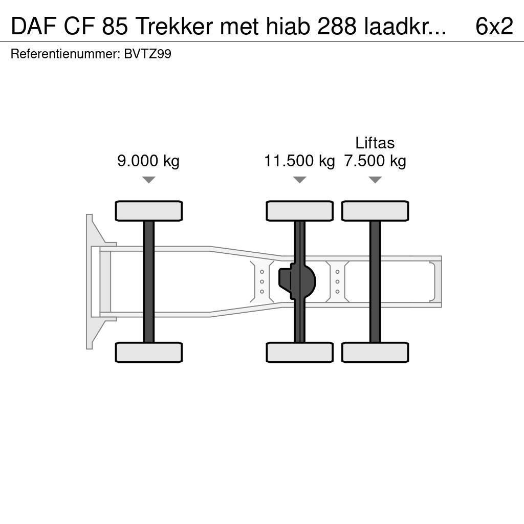 DAF CF 85 Trekker met hiab 288 laadkraan origineel 388 Tahače