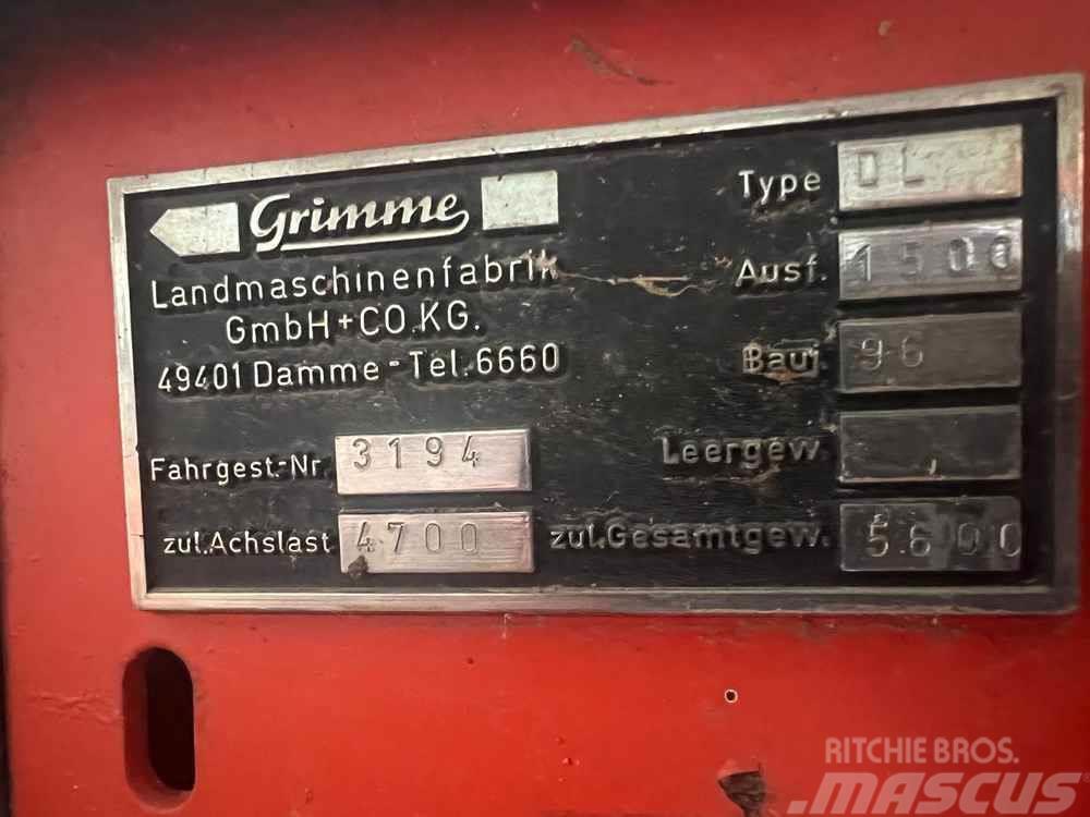 Grimme DL1500 Bramborové kombajny / sklízeče