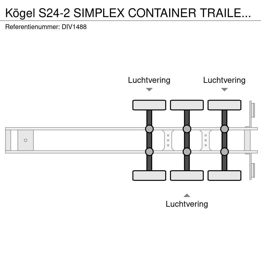 Kögel S24-2 SIMPLEX CONTAINER TRAILER (5 units) Kontejnerové návěsy