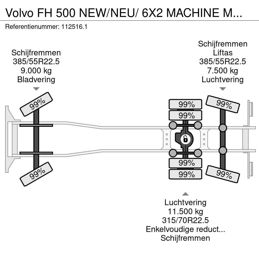 Volvo FH 500 NEW/NEU/ 6X2 MACHINE MASCHINEN TRANSPORT Nákladní vozy na přepravu automobilů