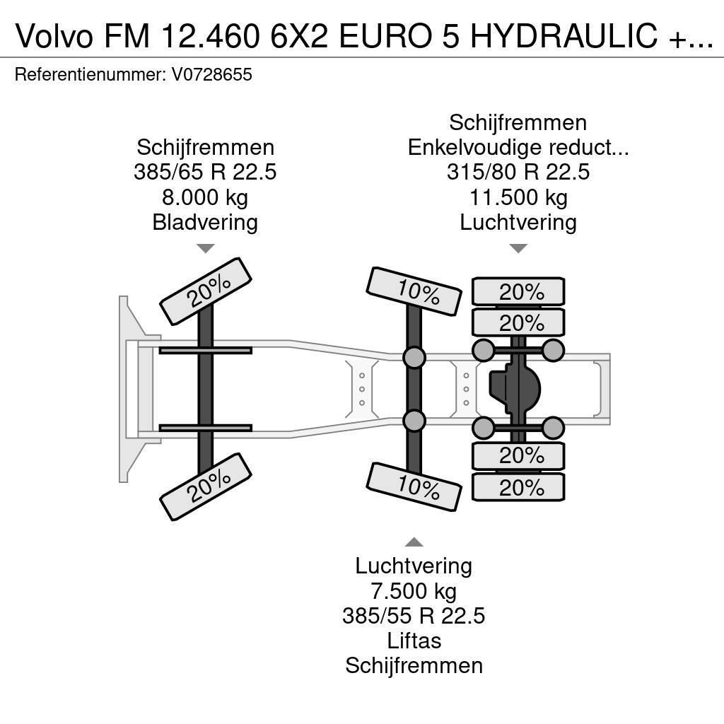 Volvo FM 12.460 6X2 EURO 5 HYDRAULIC + i-Shift APK Tahače