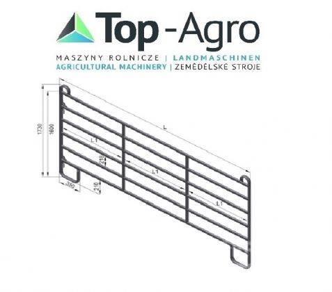 Top-Agro Partition wall door or panel HAP 240 NEW! Krmítka, krmné žlaby