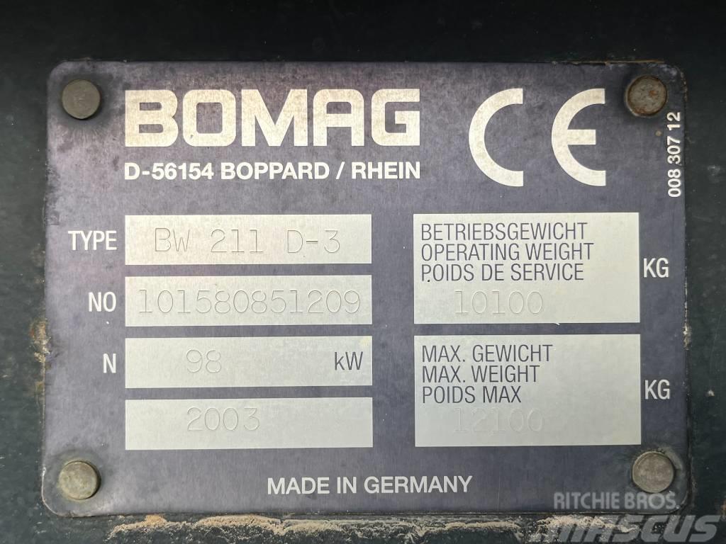 Bomag BW 211 D-3 Tahačové válce