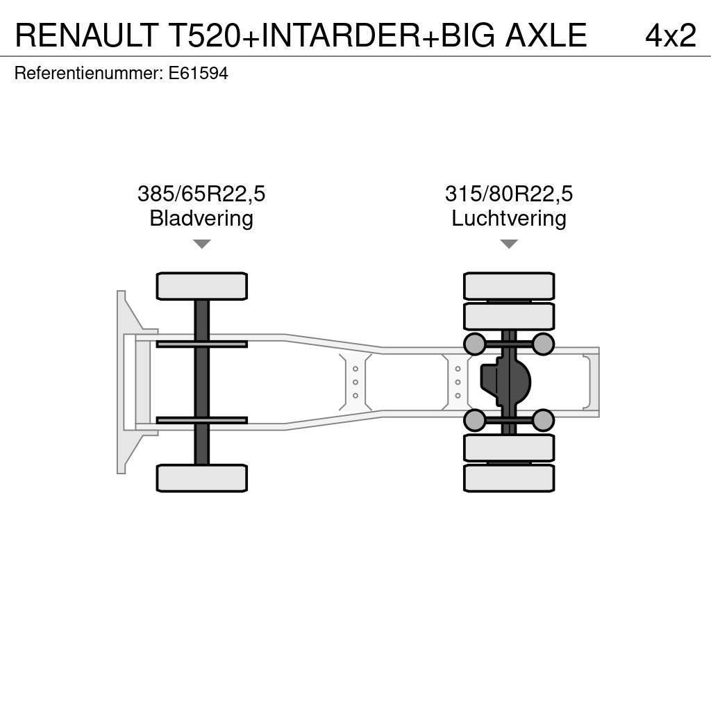Renault T520+INTARDER+BIG AXLE Tahače