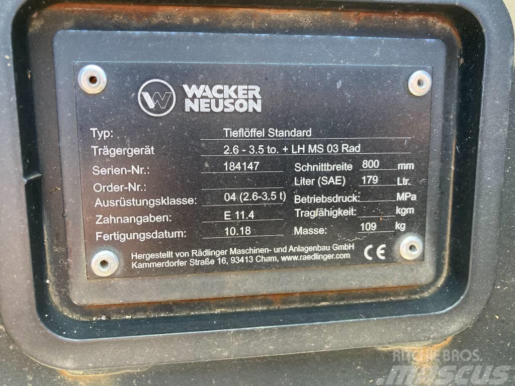 Wacker Neuson Tieflöffel 800mm MS03 Radlog Drtící lopaty