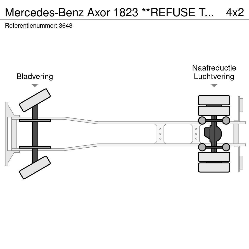 Mercedes-Benz Axor 1823 **REFUSE TRUCK-BENNE ORDURE-MULLWAGEN** Popelářské vozy