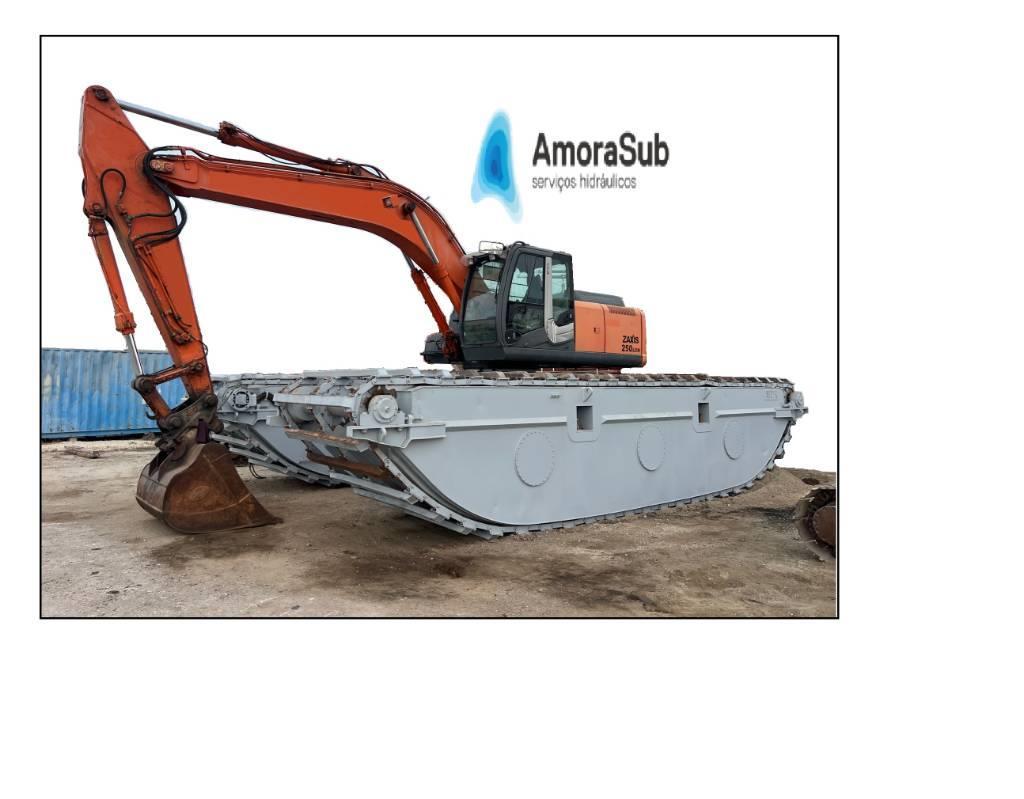  Amphibious Excavateur Hitachi 250 Long Reach 250 Obojživelná rypadla