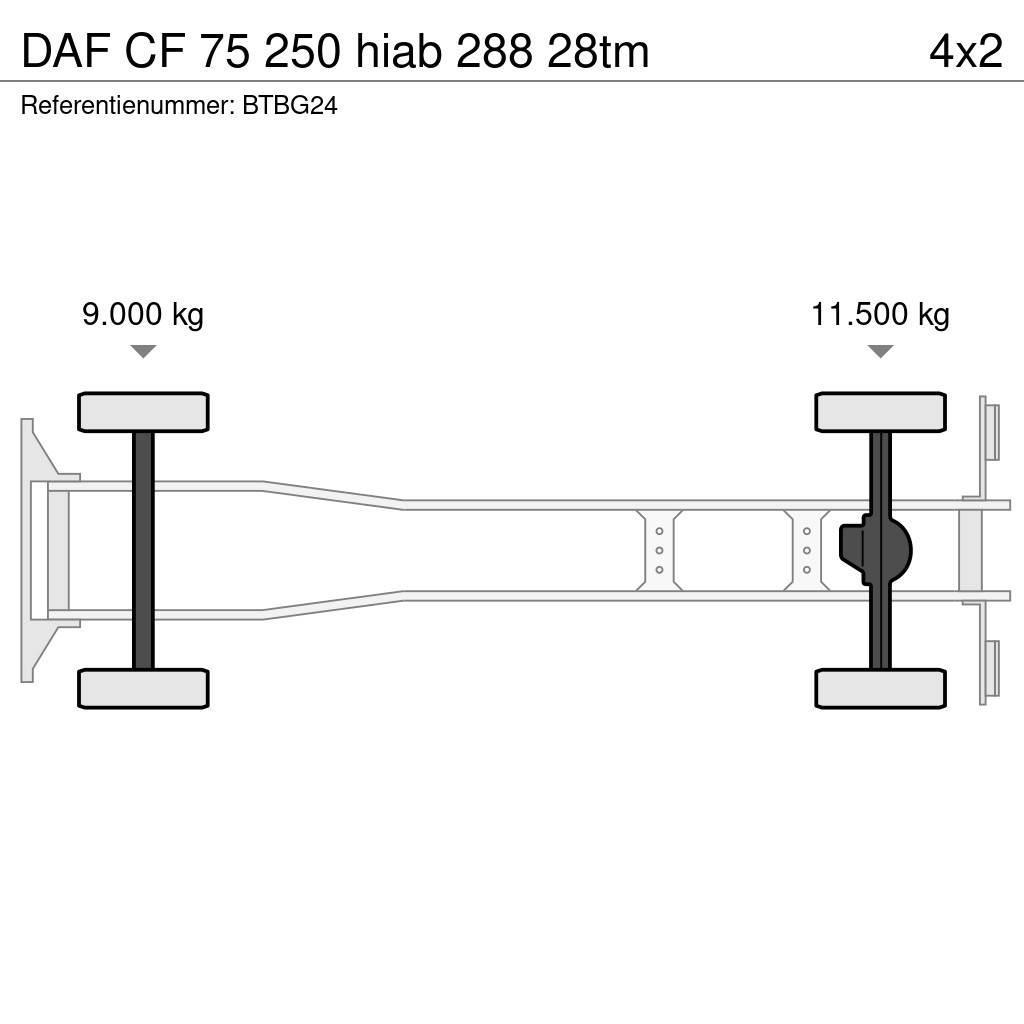 DAF CF 75 250 hiab 288 28tm Univerzální terénní jeřáby