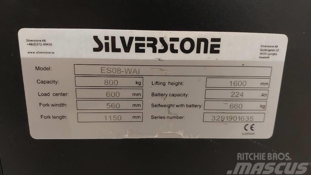 Silverstone ledestabler med initialløft 1,6 m løftehøyde Ručně vedené vysokozdvižné vozíky