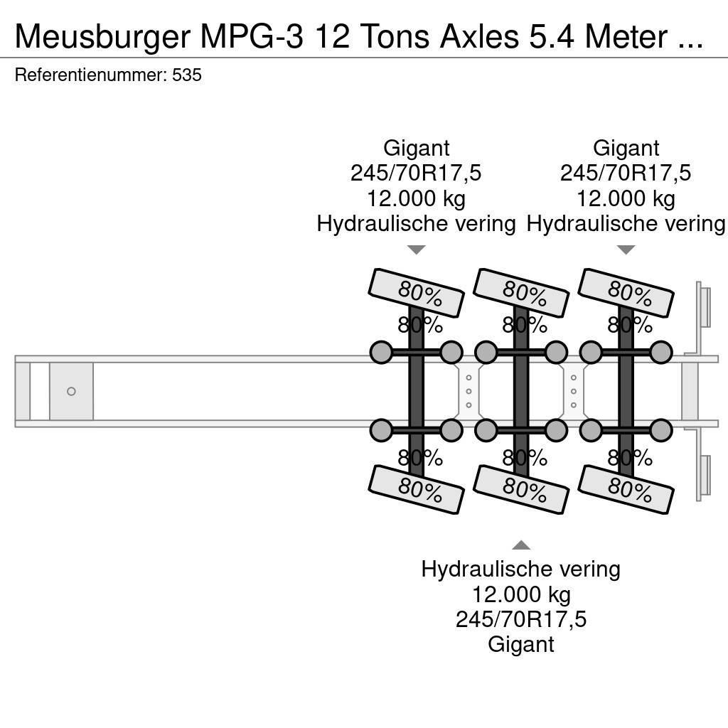 Meusburger MPG-3 12 Tons Axles 5.4 Meter extand. 4 Meter Exte Podvalníkové návěsy