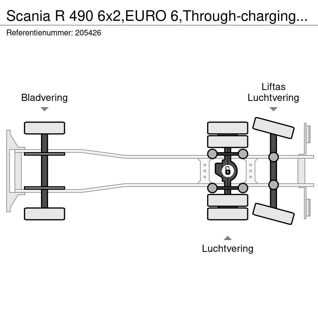 Scania R 490 6x2,EURO 6,Through-charging system,Retarder, Zaplachtované vozy