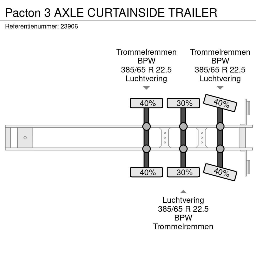 Pacton 3 AXLE CURTAINSIDE TRAILER Plachtové návěsy