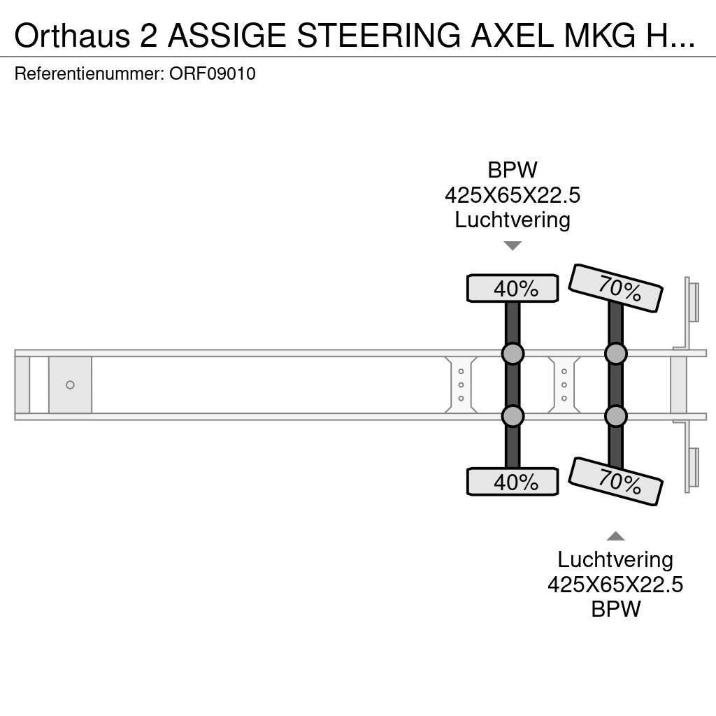 Orthaus 2 ASSIGE STEERING AXEL MKG HLK 330 VG CRANE Valníkové návěsy/Návěsy se sklápěcími bočnicemi