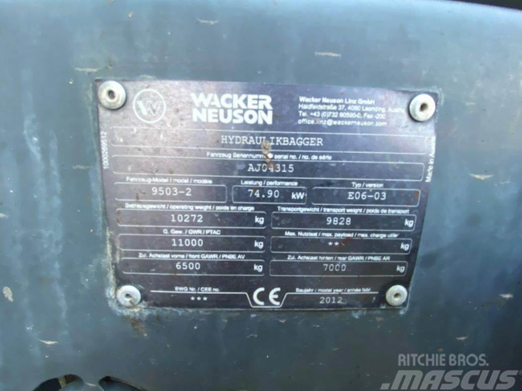 Wacker Neuson 9503-2 WD Mobilbagger Klima Löffel MS08 Kolová rýpadla
