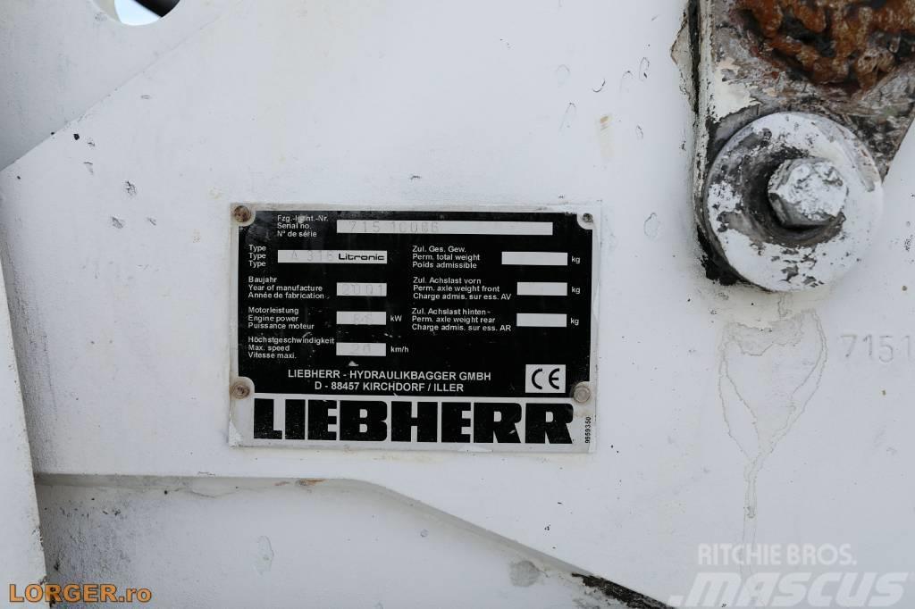 Liebherr A 316 Litronic Kolová rýpadla
