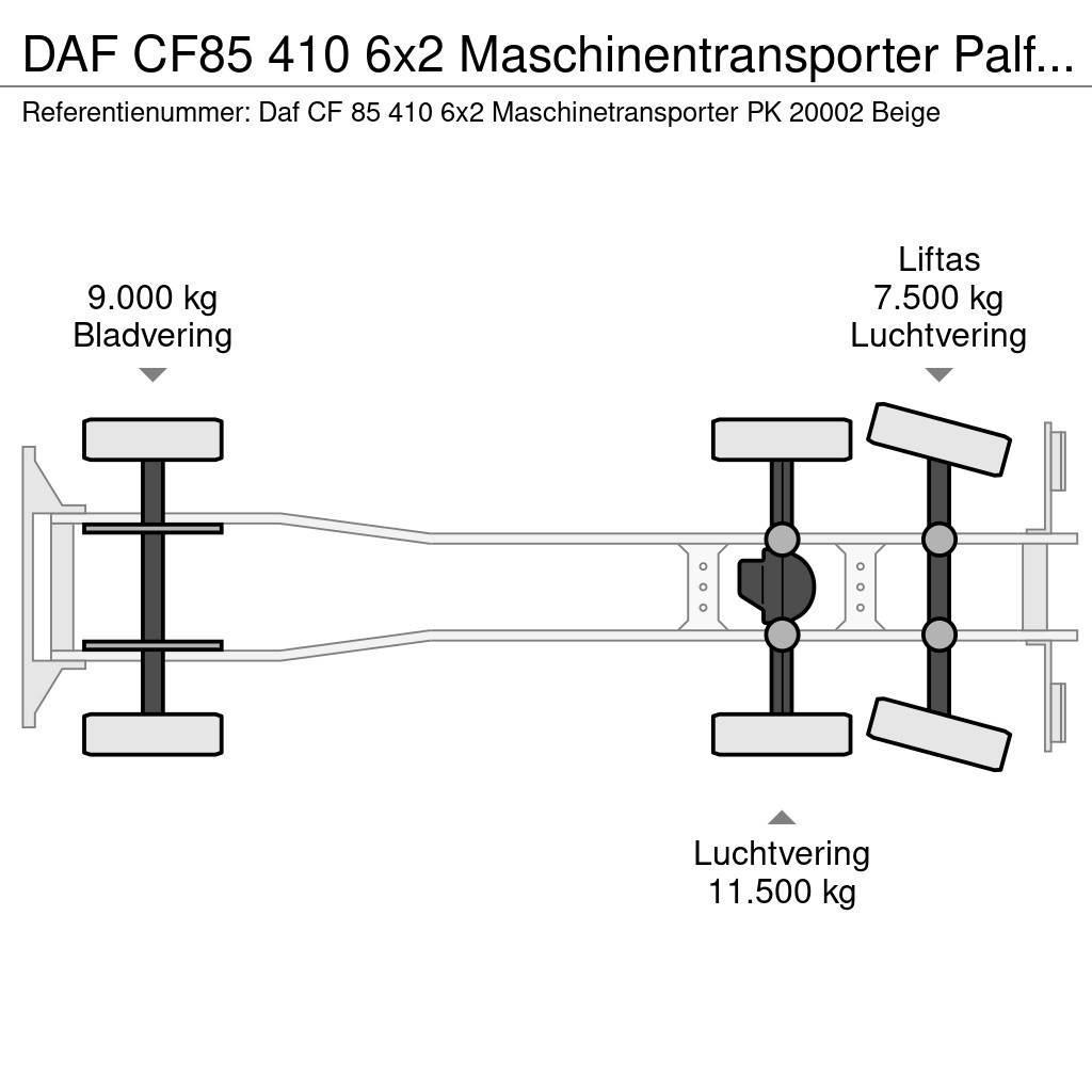 DAF CF85 410 6x2 Maschinentransporter Palfinger PK 200 Nákladní vozy na přepravu automobilů