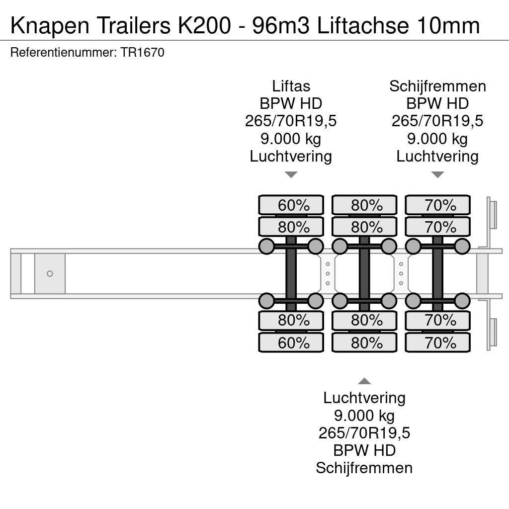 Knapen Trailers K200 - 96m3 Liftachse 10mm Návěsy s pohyblivou podlahou