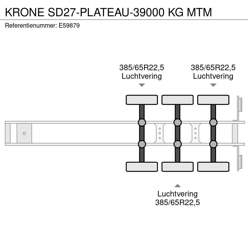 Krone SD27-PLATEAU-39000 KG MTM Valníkové návěsy/Návěsy se sklápěcími bočnicemi