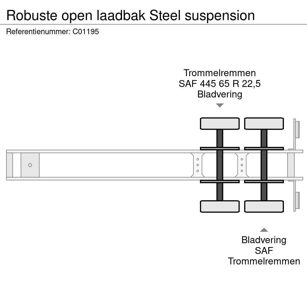 Robuste open laadbak Steel suspension Valníkové návěsy/Návěsy se sklápěcími bočnicemi