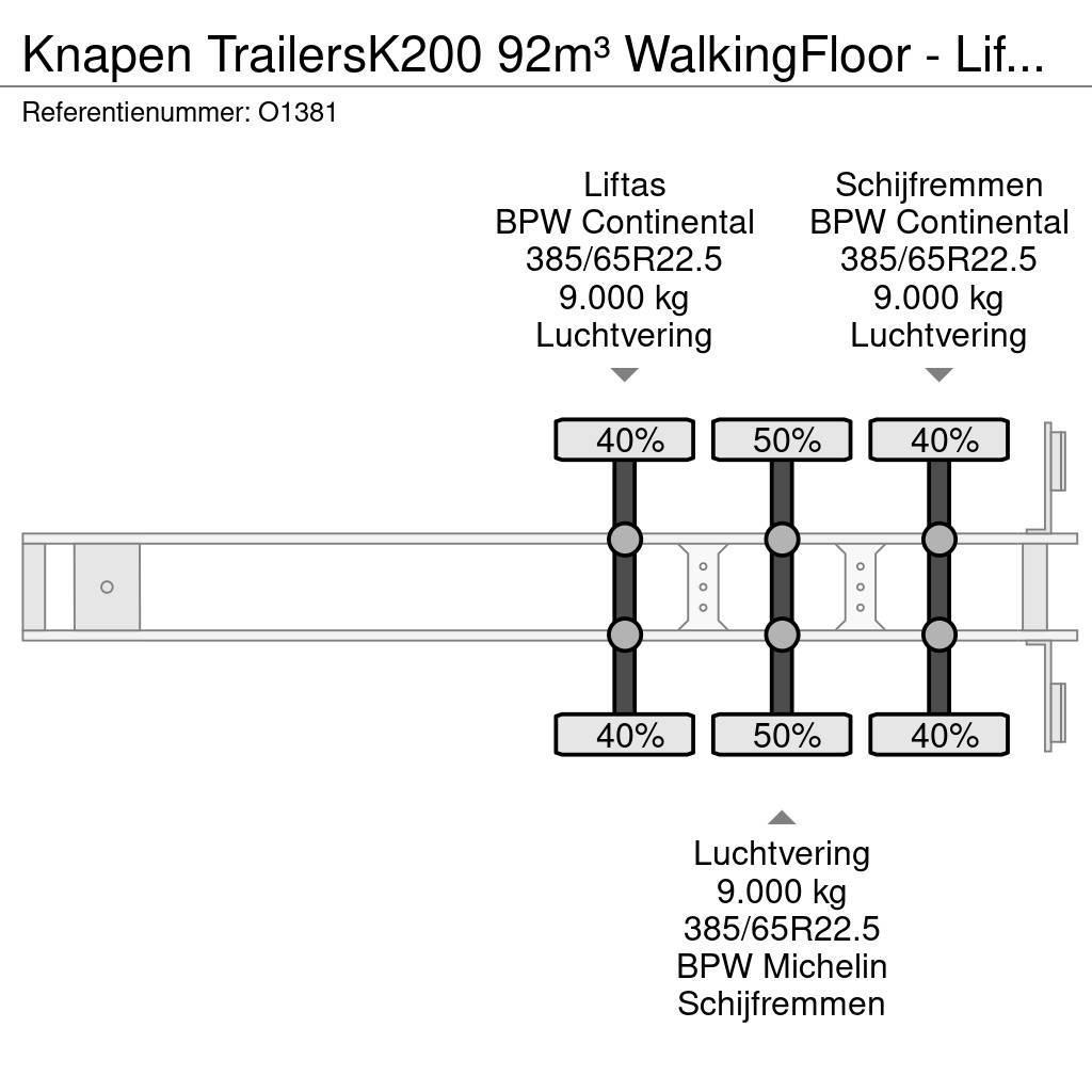 Knapen Trailers K200 92m³ WalkingFloor - LiftAs - Schijfr Návěsy s pohyblivou podlahou