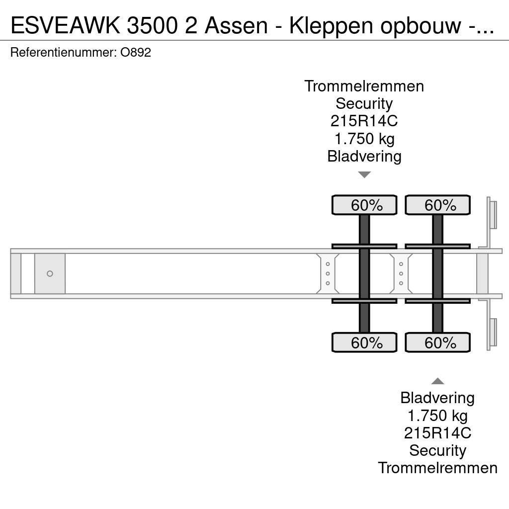 Esve AWK 3500 2 Assen - Kleppen opbouw - FietsVervoer - Skříňové návěsy