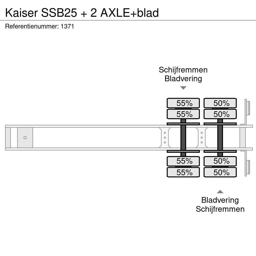 Kaiser SSB25 + 2 AXLE+blad Podvalníkové návěsy