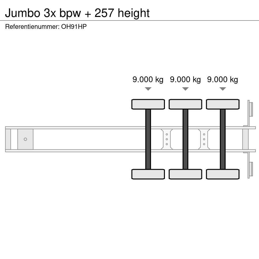 Jumbo 3x bpw + 257 height Plachtové návěsy