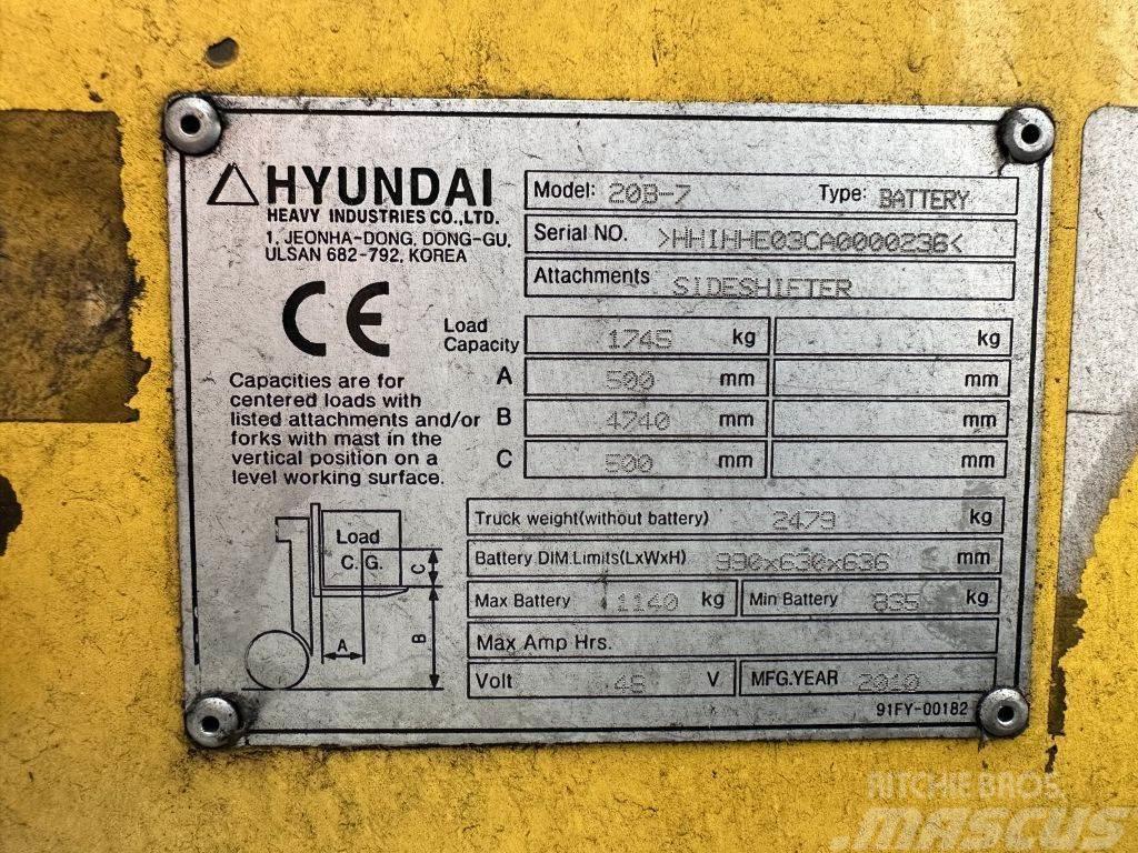 Hyundai 20 B 7 Akumulátorové vozíky