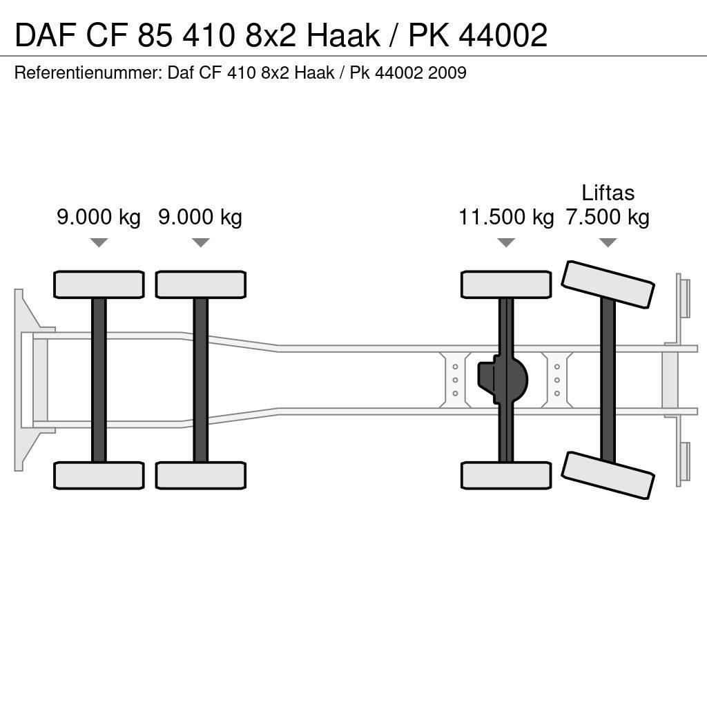 DAF CF 85 410 8x2 Haak / PK 44002 Hákový nosič kontejnerů