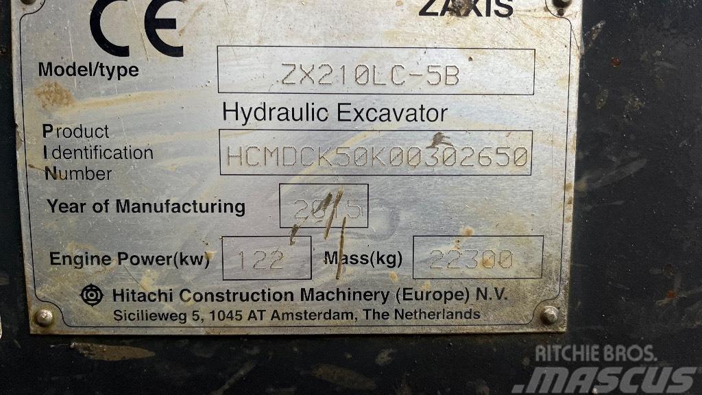 Hitachi Zx210-5 Pásová rýpadla
