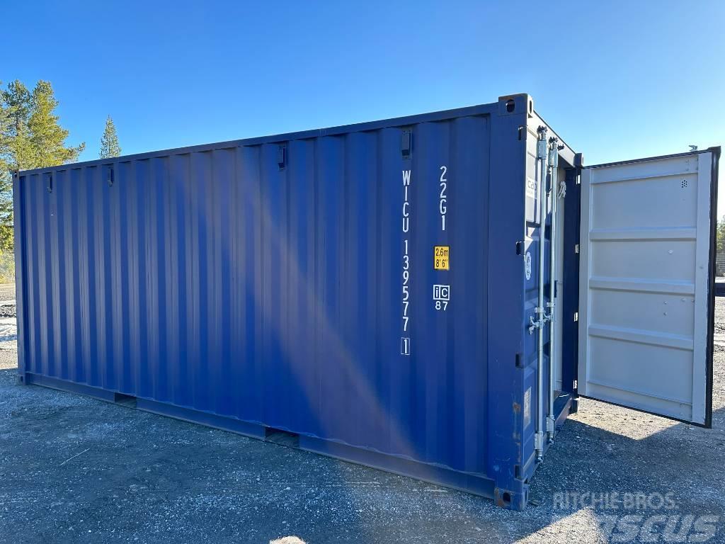  Sjöfartscontainer Container 20fot 20fots nya blå m Přepravní kontejnery