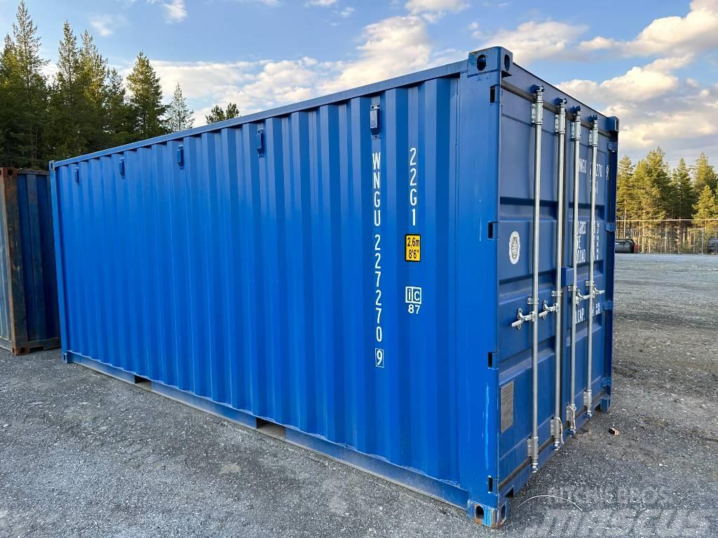  Sjöfartscontainer Container 20fot 20fots nya blå m Přepravní kontejnery
