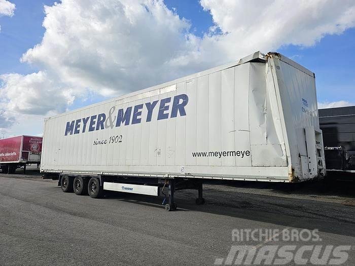 Krone sd | 3 axle mega closed box trailer| damage in fro Ostatní návěsy