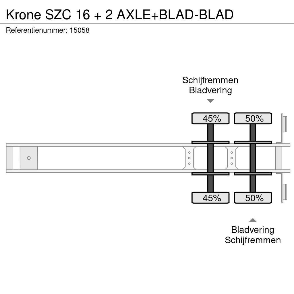 Krone SZC 16 + 2 AXLE+BLAD-BLAD Kontejnerové návěsy