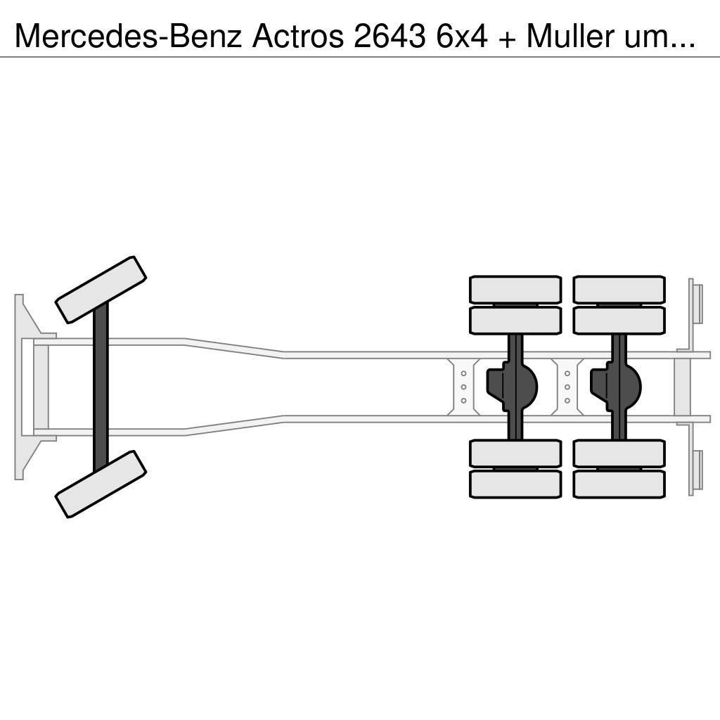 Mercedes-Benz Actros 2643 6x4 + Muller umwelttechniek aufbau Kombinované/Čerpací cisterny