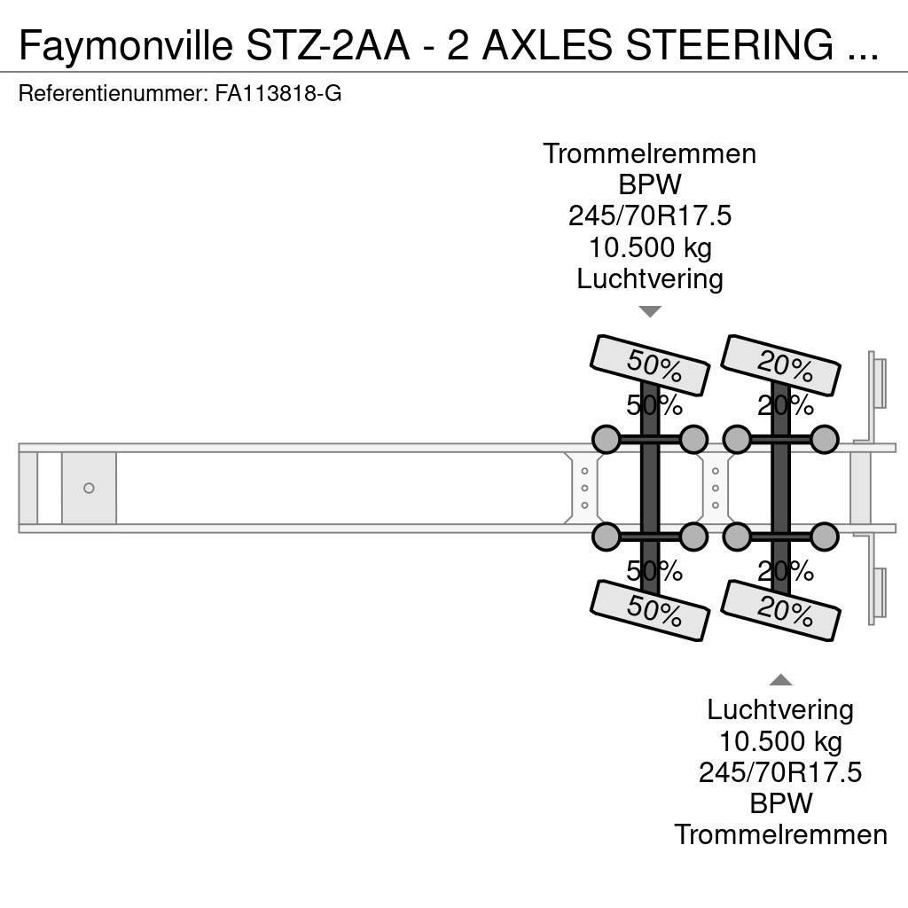 Faymonville STZ-2AA - 2 AXLES STEERING - BED: 7,40 + 3,55 METE Podvalníkové návěsy