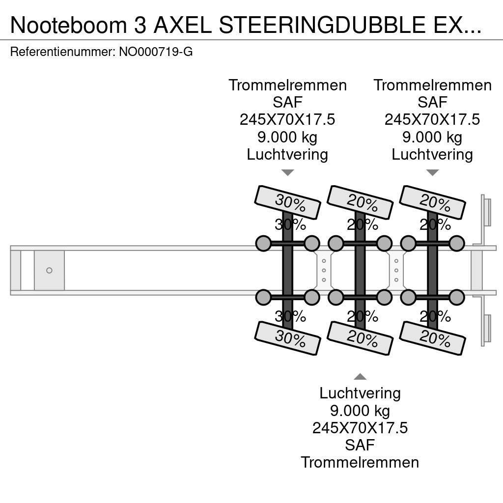 Nooteboom 3 AXEL STEERINGDUBBLE EXTENDABLE 2 X 5,5 METER Podvalníkové návěsy