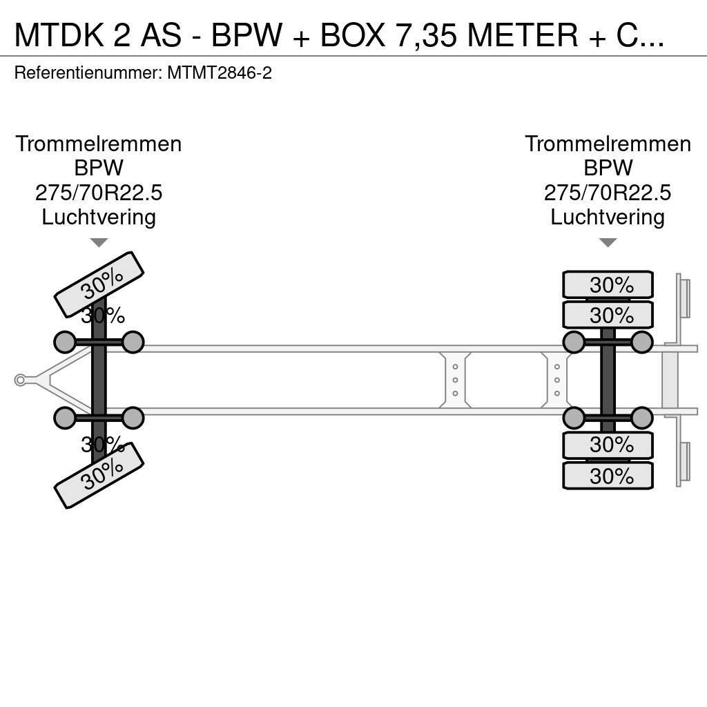  MTDK 2 AS - BPW + BOX 7,35 METER + CARGOLIFT ZEPRO Skříňové přívěsy