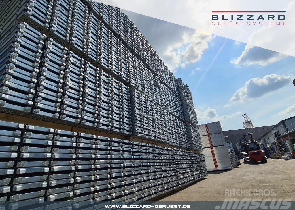  163 m² neues Fassadengerüst mit Stahlböden Blizzar Lešenářské zařízení