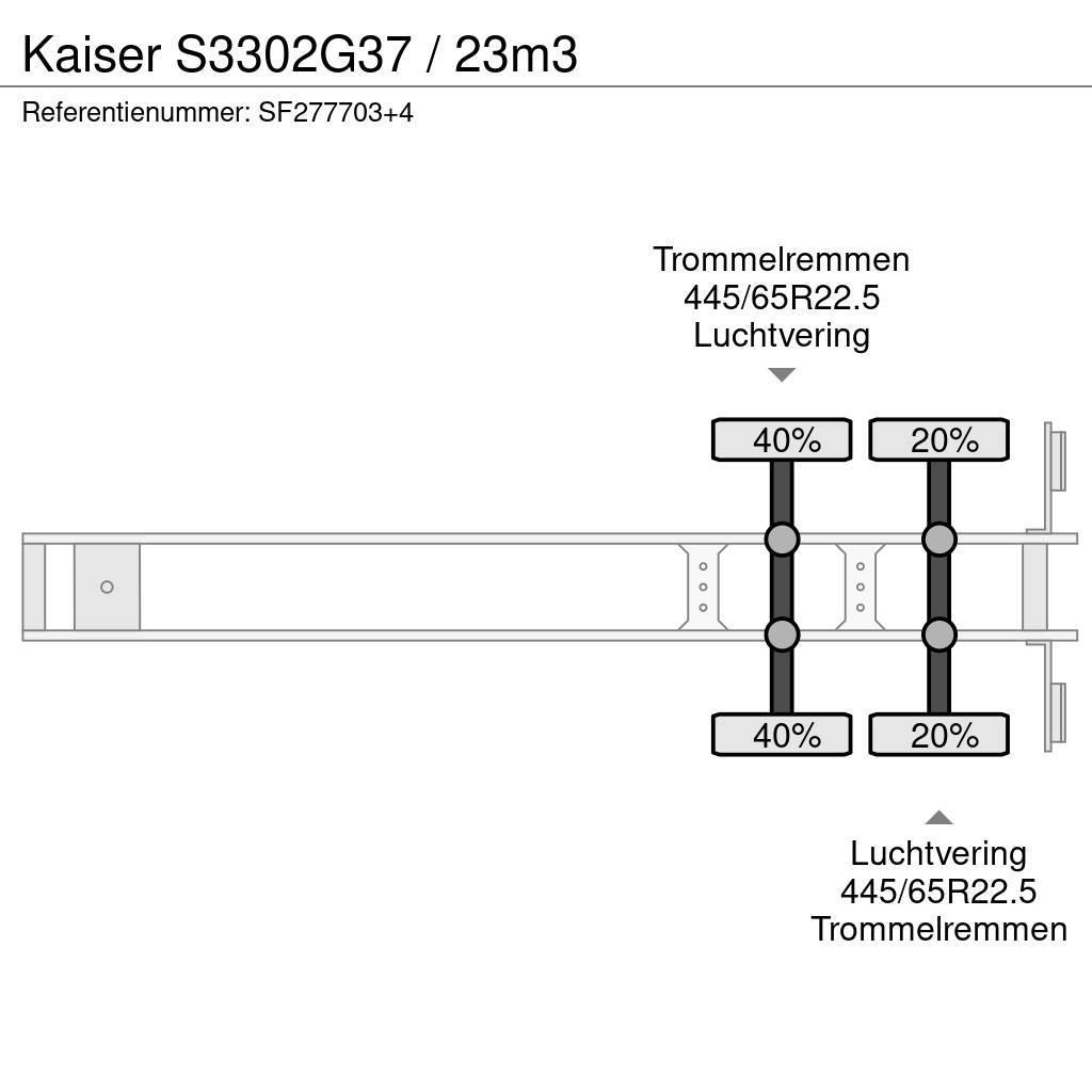 Kaiser S3302G37 / 23m3 Sklápěcí návěsy
