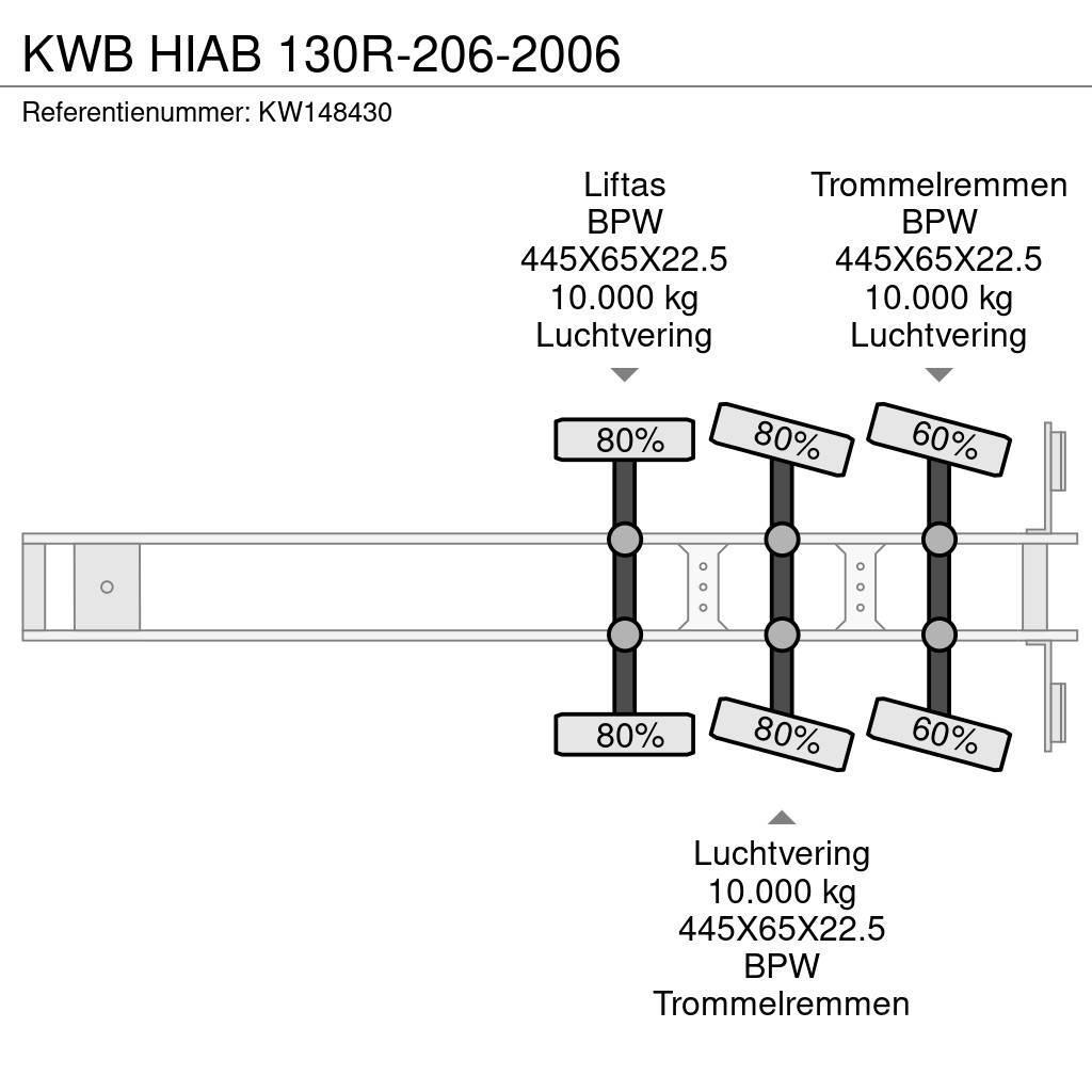  Kwb HIAB 130R-206-2006 Valníkové návěsy/Návěsy se sklápěcími bočnicemi