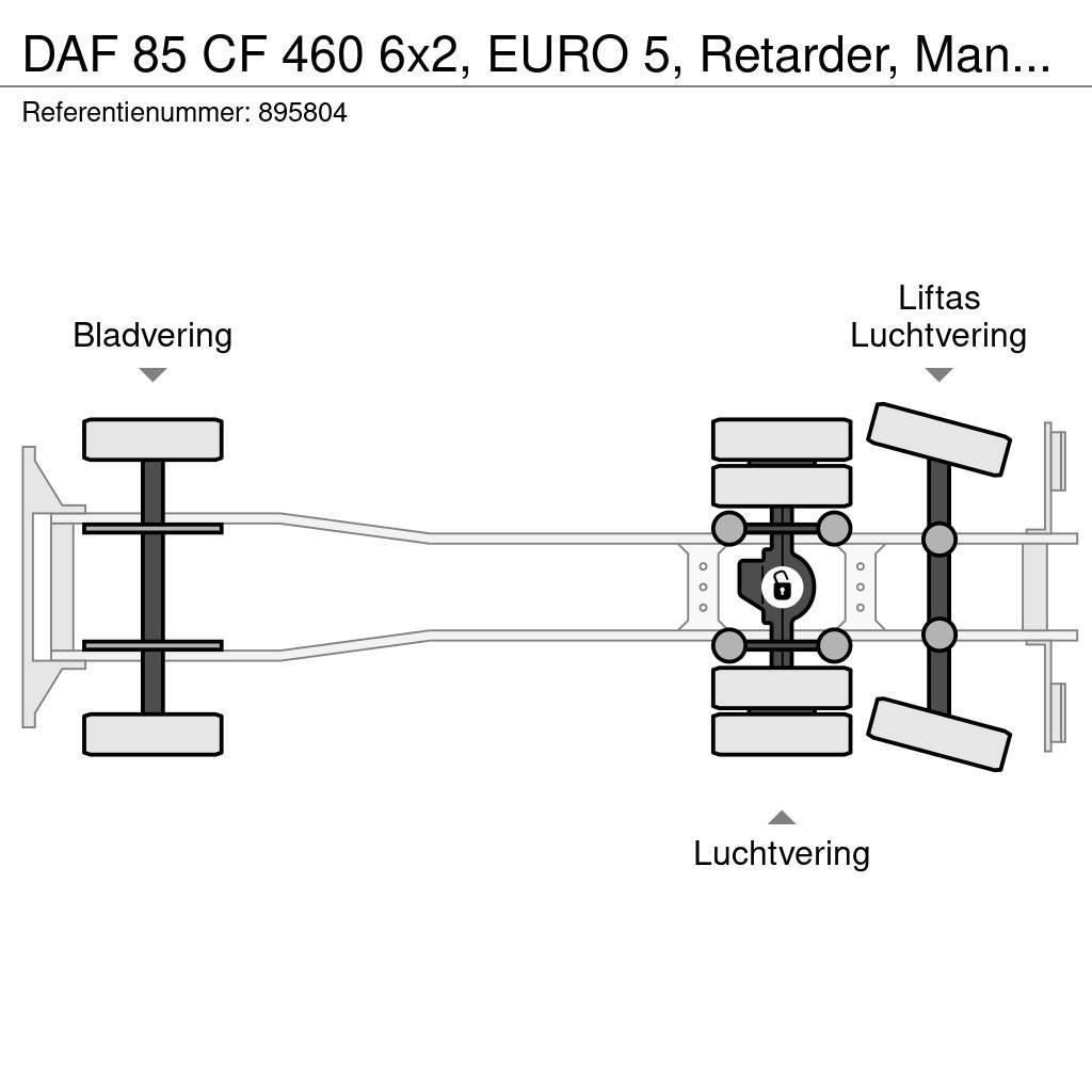 DAF 85 CF 460 6x2, EURO 5, Retarder, Manual, Fassi, Re Valníky/Sklápěcí bočnice