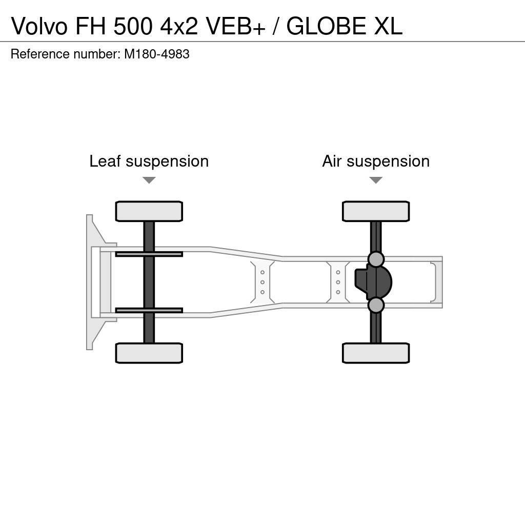 Volvo FH 500 4x2 VEB+ / GLOBE XL Tahače
