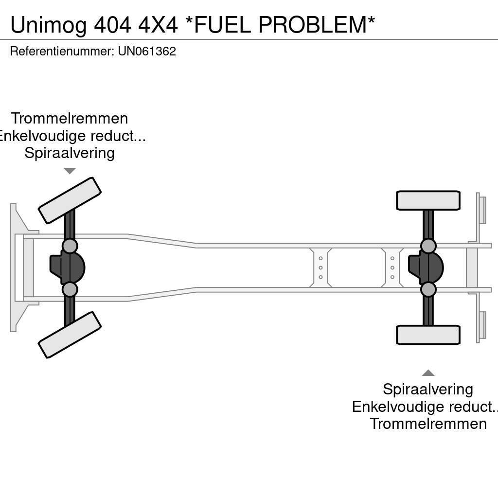 Unimog 404 4X4 *FUEL PROBLEM* Valníky/Sklápěcí bočnice