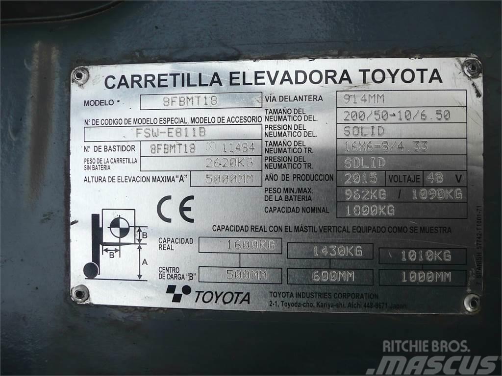 Toyota 8FBMT18 Akumulátorové vozíky