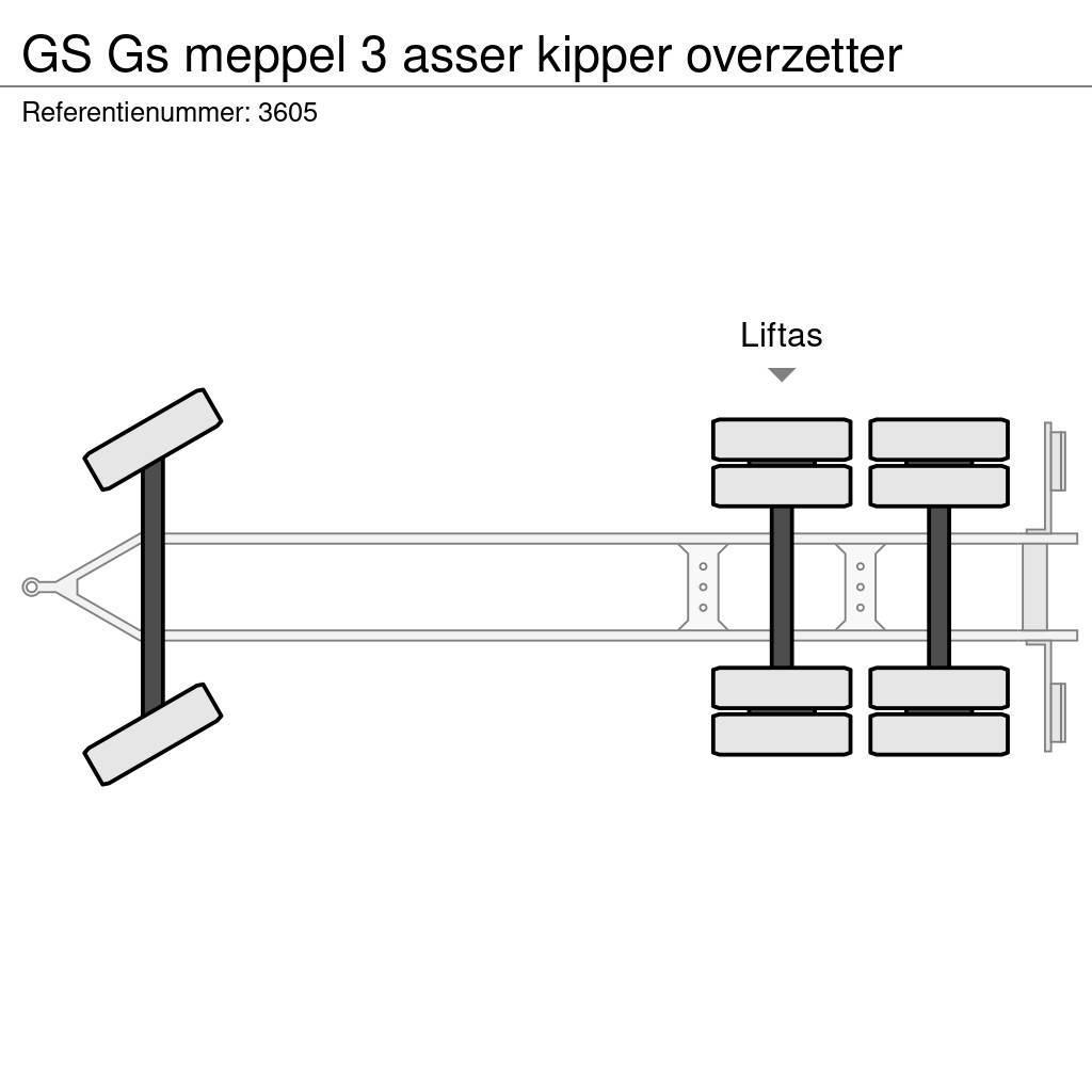 GS meppel 3 asser kipper overzetter Sklápěcí přívěsy